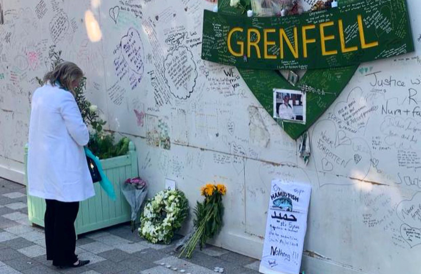 Felicity at the Grenfell site